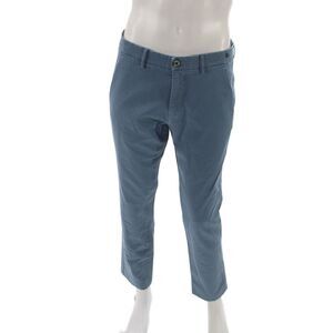 Masons Mens Straight Cotton Blue Chinos Button Fly Size 32
